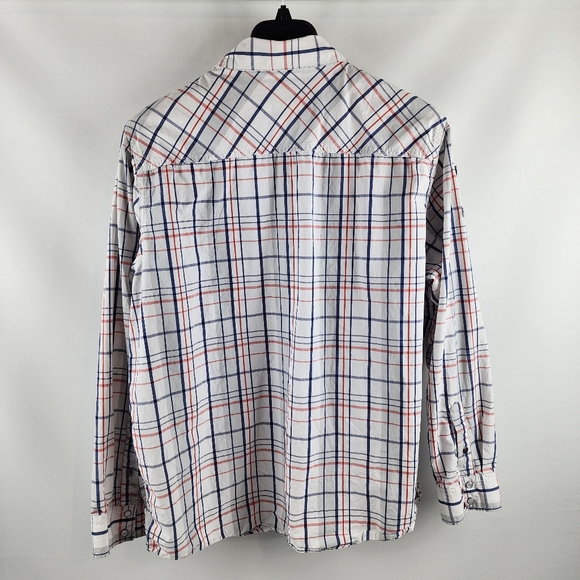 Disney Twenty Eight & Main Street Mens Pearl Snap Long Sleeve Shirt XL Plaid - Picture 9 of 11